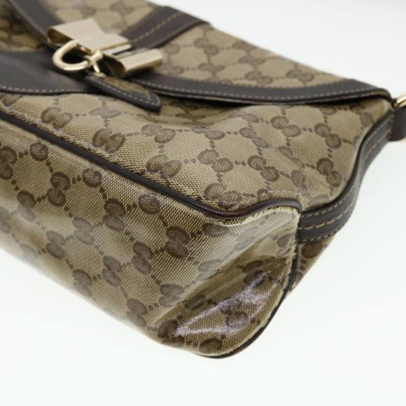 GUCCI GG Canvas Shoulder Bag Coated Canvas Beige 181483 Auth am4265 - Picture 8 of 16